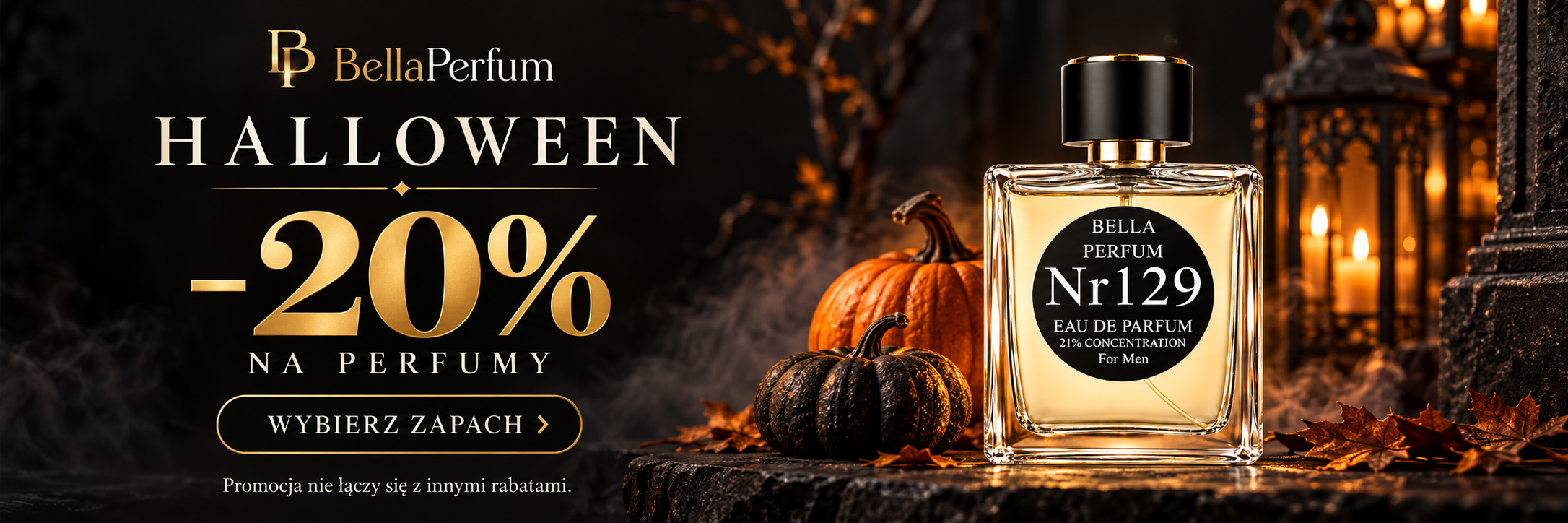 Halloween −20% na perfumy BellaPerfum 50 i 100 ml